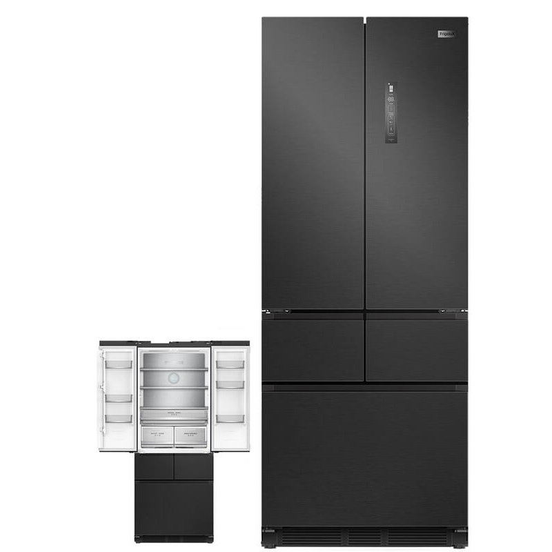 Sort French Door Køle-Fryseskab FRD190XBI 413L - FrigeluX