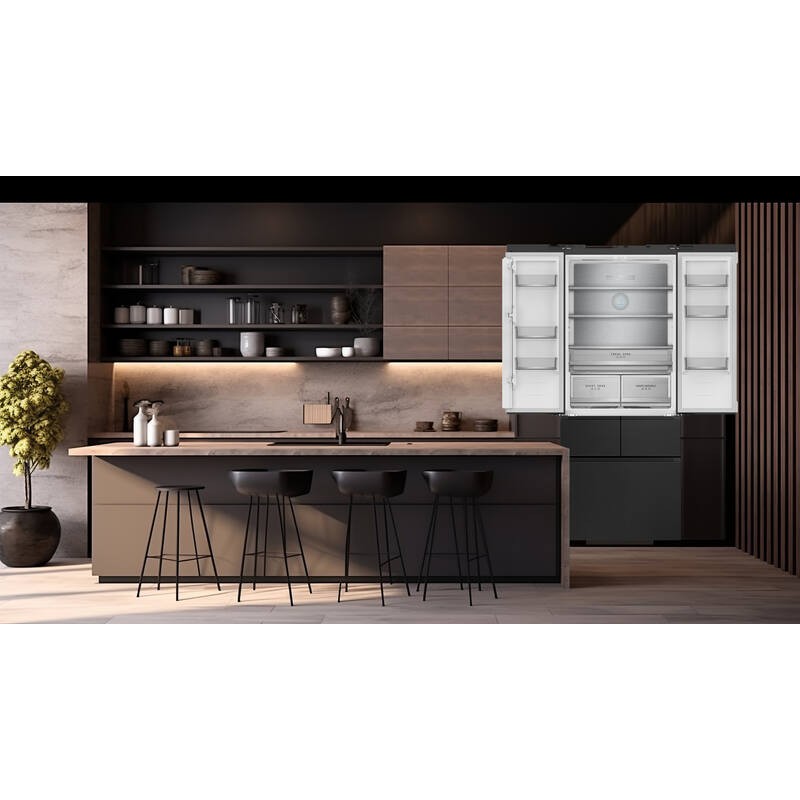 Sort French Door Køle-Fryseskab FRD190XBI 413L - FrigeluX